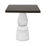 Container Square Table: Small + New Antiques + Grey Stained + White