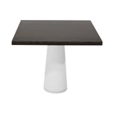 
Container Square Table: Large + Cable Feed + Grey Stained + White