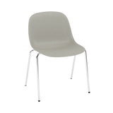 Fiber Side Chair: A-Base with Felt Glides + Recycled Shell + Grey