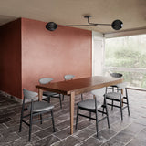 Gent Dining Chair: Wood Base + Fully Upholstered