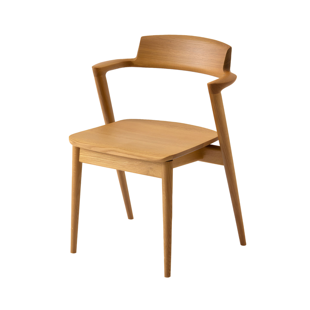 Seoto Semi Armchair: Low + White Oak