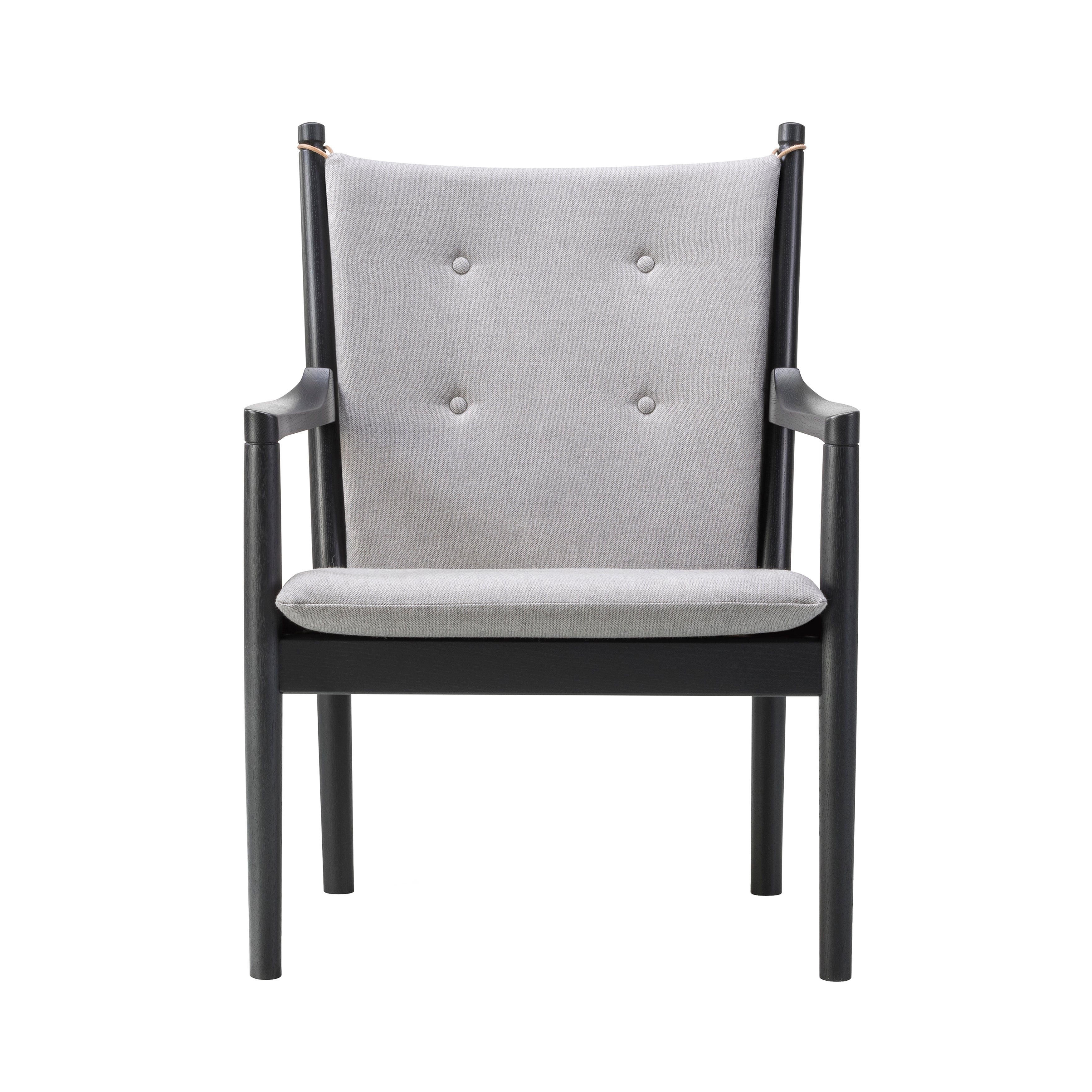 Wegner 1788 Easy Chair: Black Lacquered Oak