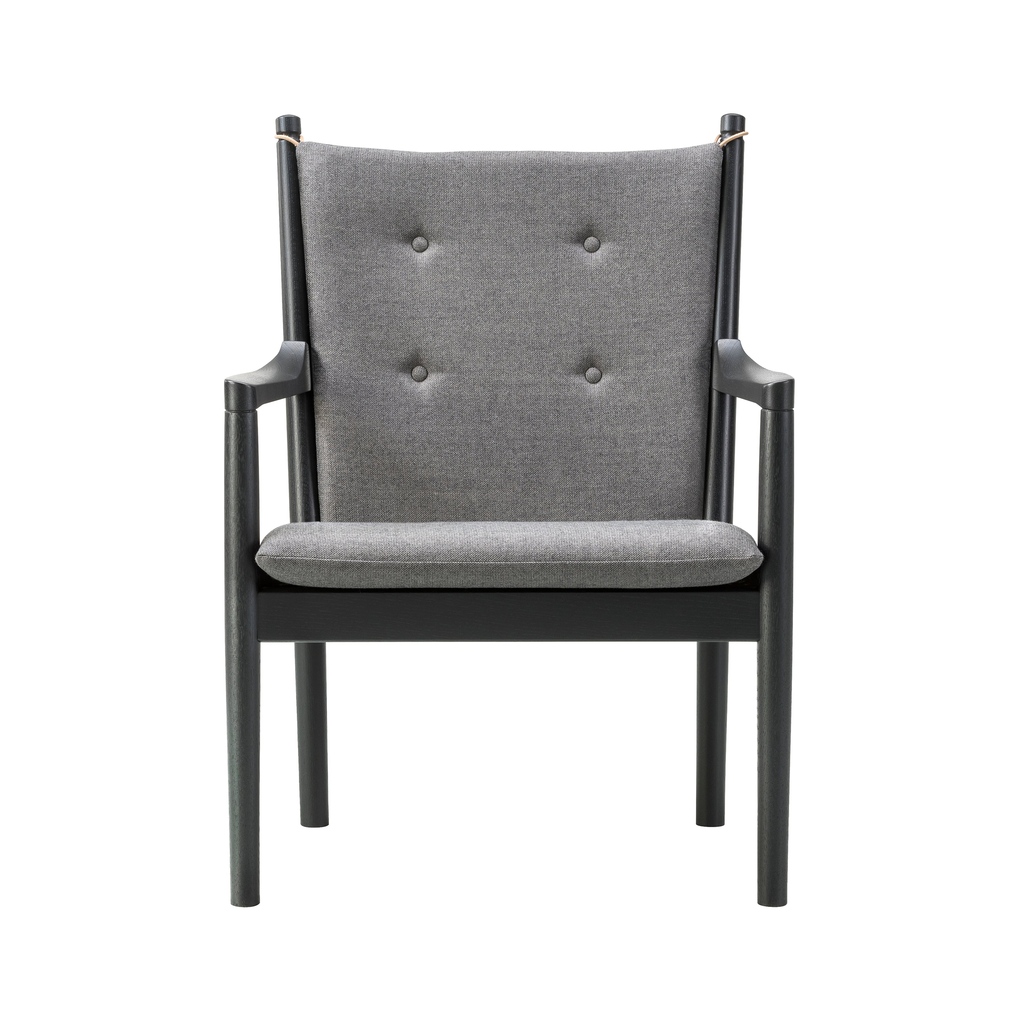 Wegner 1788 Easy Chair: Black Lacquered Oak