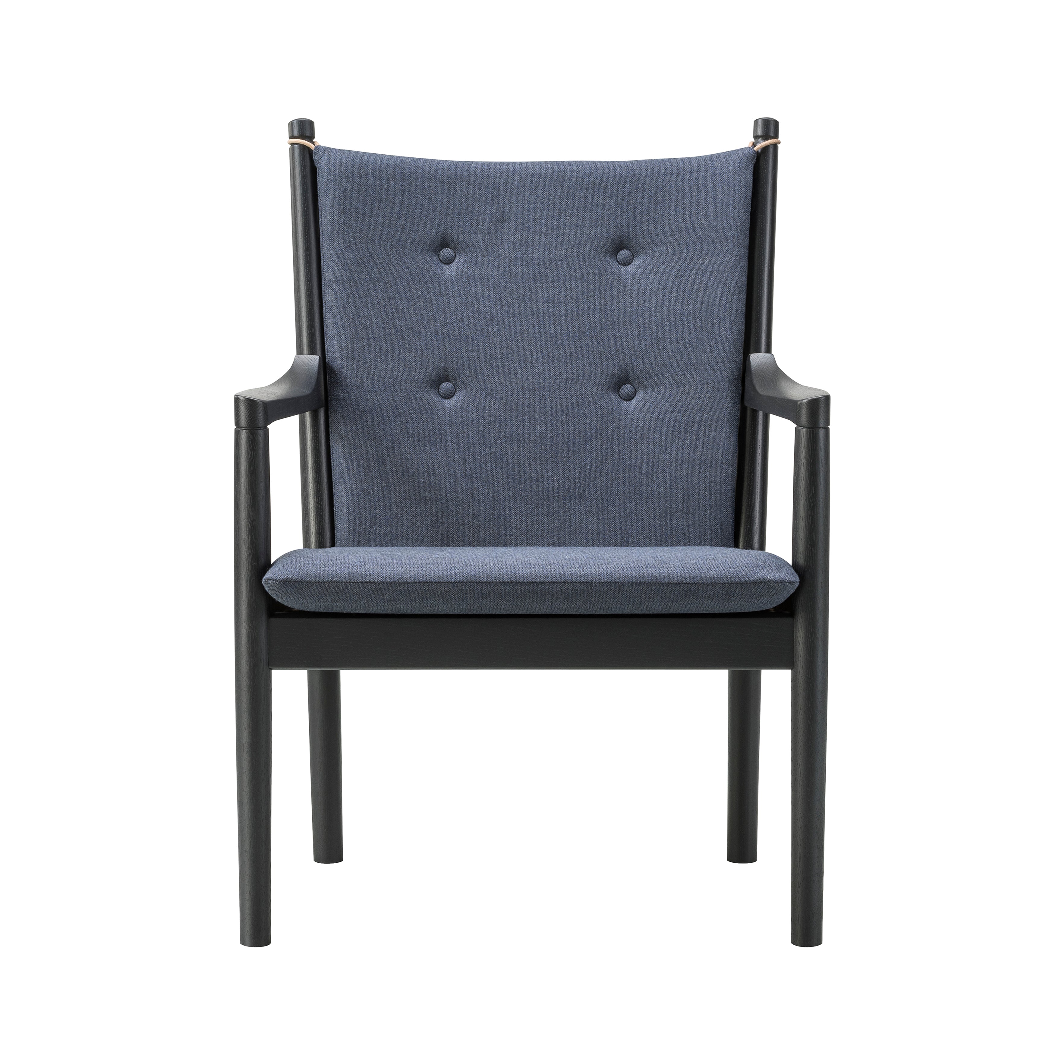 Wegner 1788 Easy Chair: Black Lacquered Oak