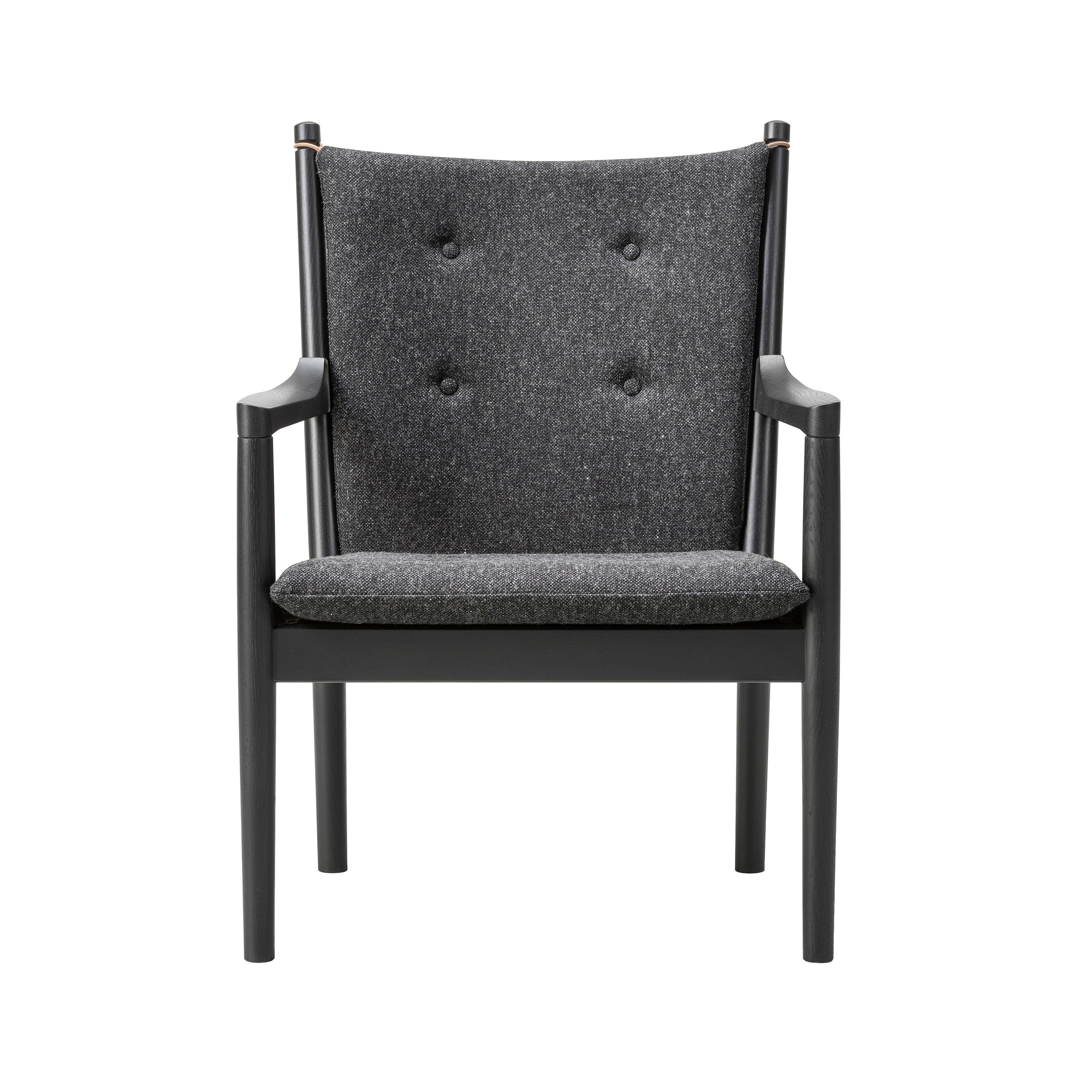 Wegner 1788 Easy Chair: Black Lacquered Oak