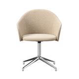 Gomo Armchair: 4 Point Swivel Base + Polished Aluminum