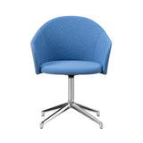 Gomo Armchair: 4 Point Swivel Base + Polished Aluminum