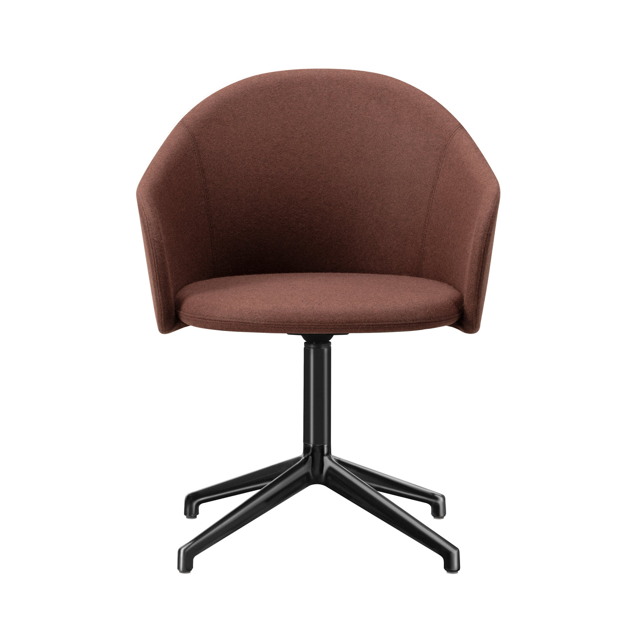 Gomo Armchair: 4 Point Swivel Base + Black