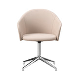 Gomo Armchair: 4 Point Swivel Base + Polished Aluminum