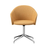 Gomo Armchair: 4 Point Swivel Base + Polished Aluminum
