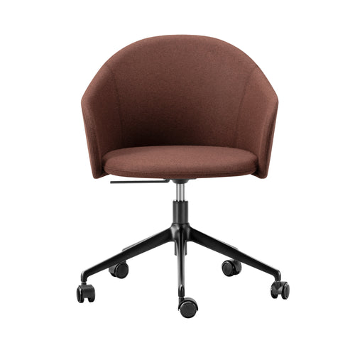 Gomo Armchair: 5 Star Swivel Base + Black