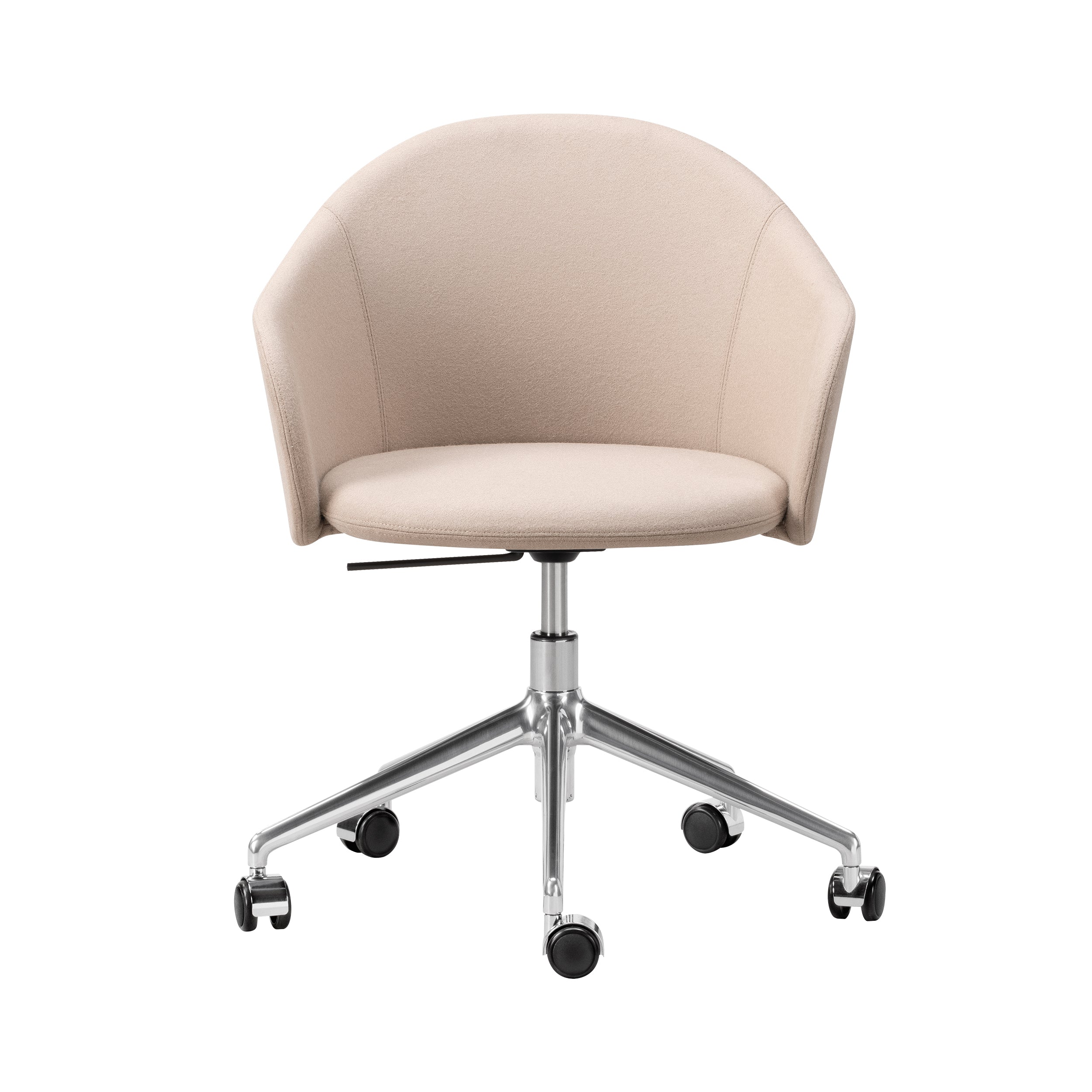 Gomo Armchair: 5 Star Swivel Base + Polished Aluminum