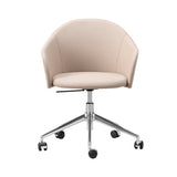 Gomo Armchair: 5 Star Swivel Base + Polished Aluminum