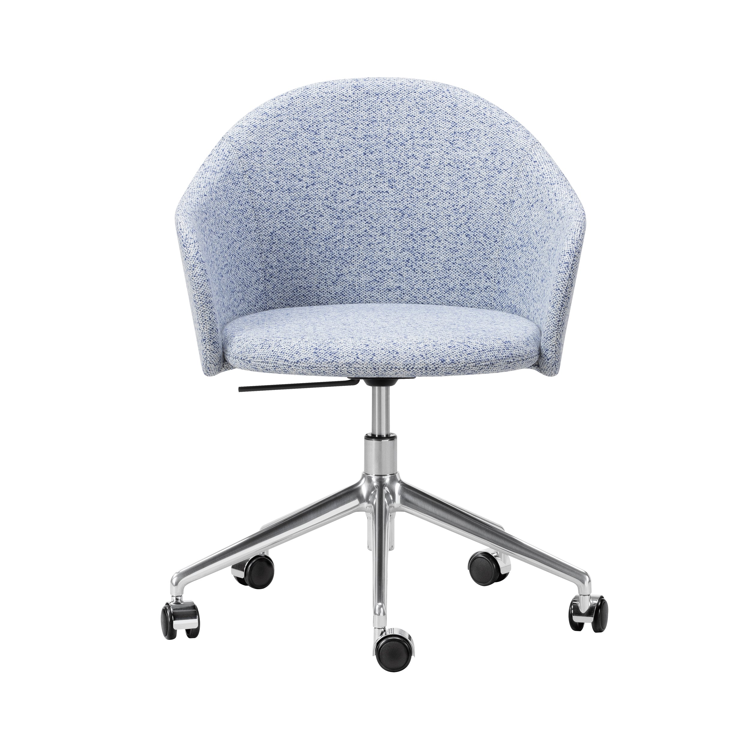 Gomo Armchair: 5 Star Swivel Base + Polished Aluminum