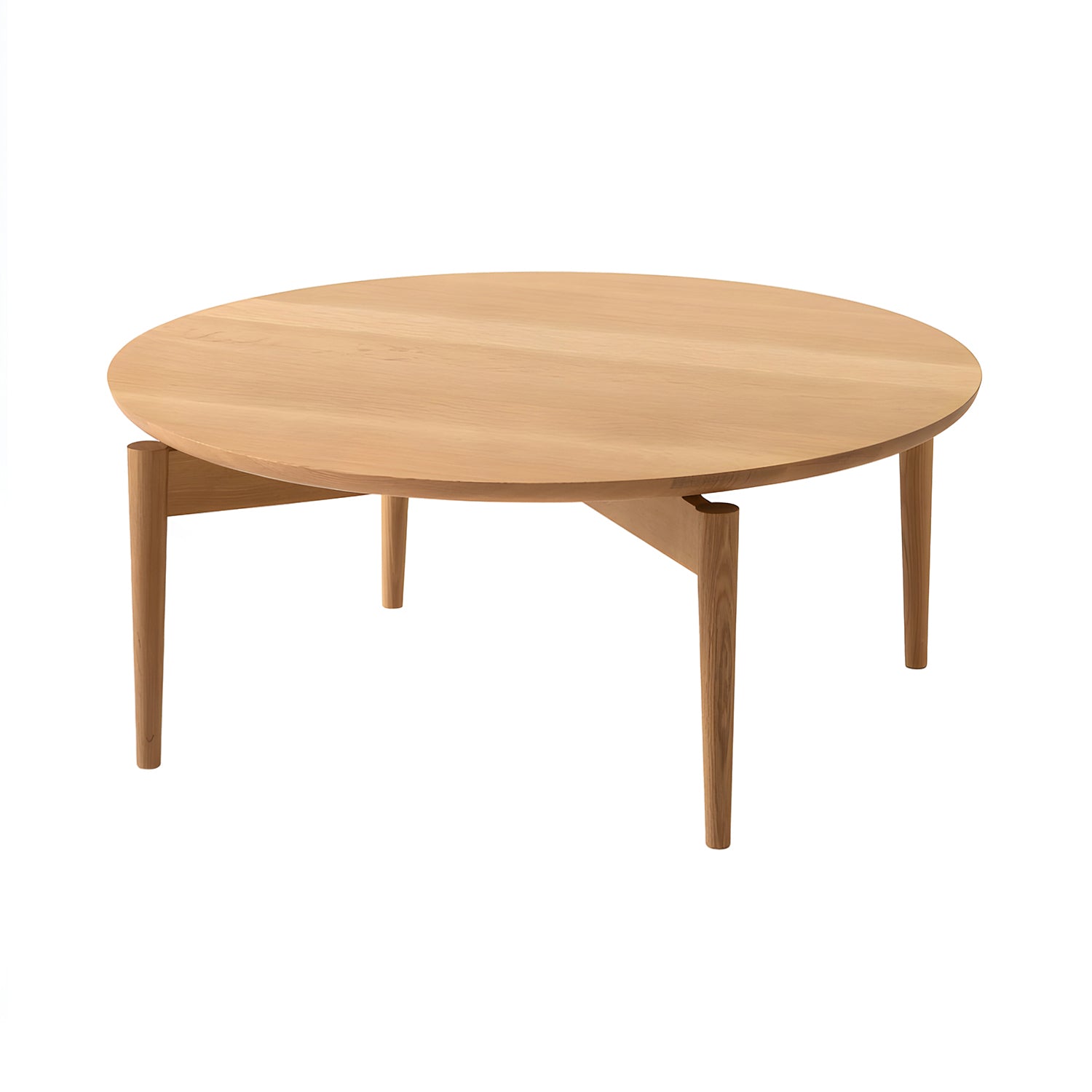 Onga Coffee Table: White Oak + Without Shelf