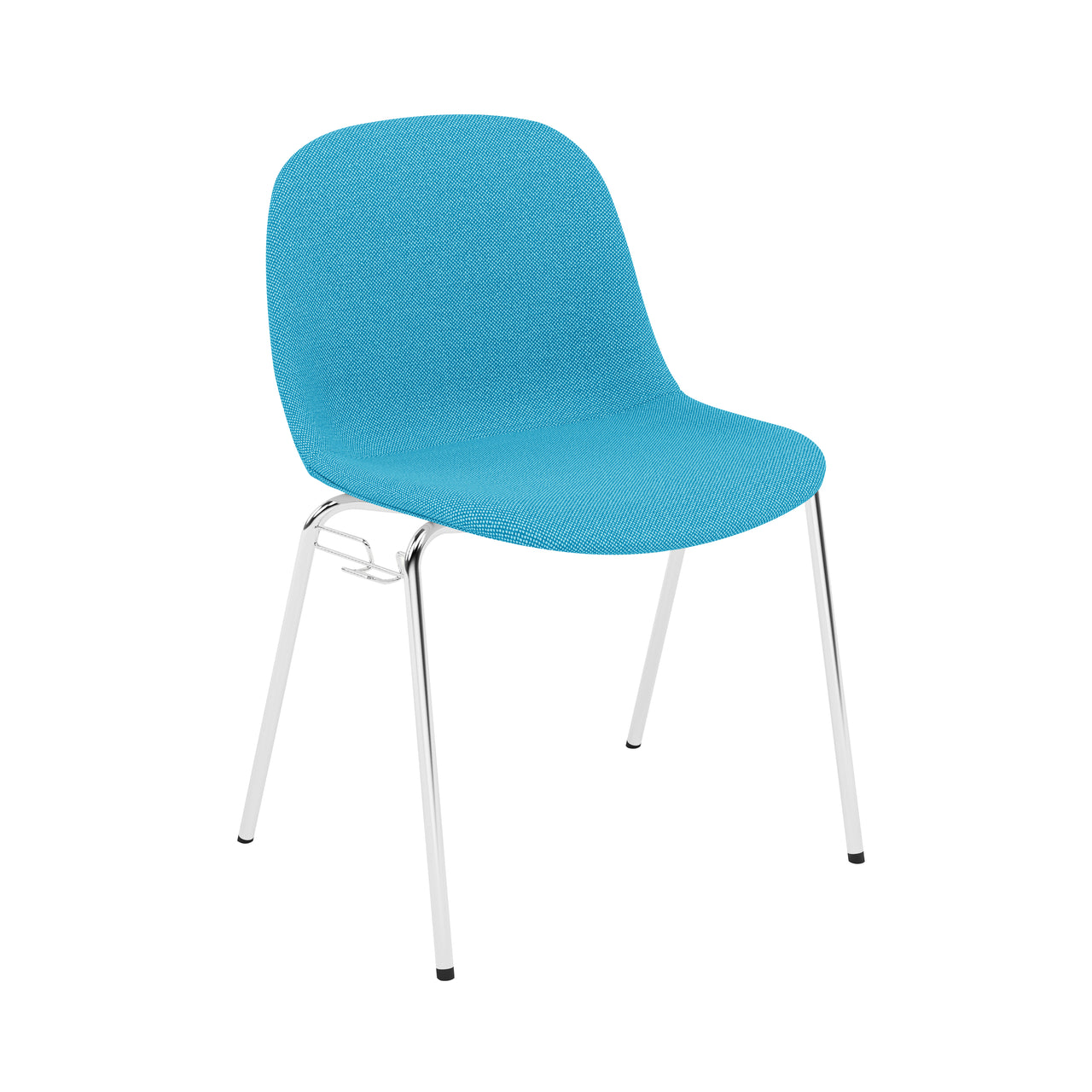 Fiber Side Chair: A-Base with Linking Device + Recycled Shell + Upholstered