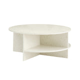 Halves Coffee Table: Off-White Terrazzo