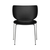 Hana Stacking Chair: Set + 2 + Black + Chrome