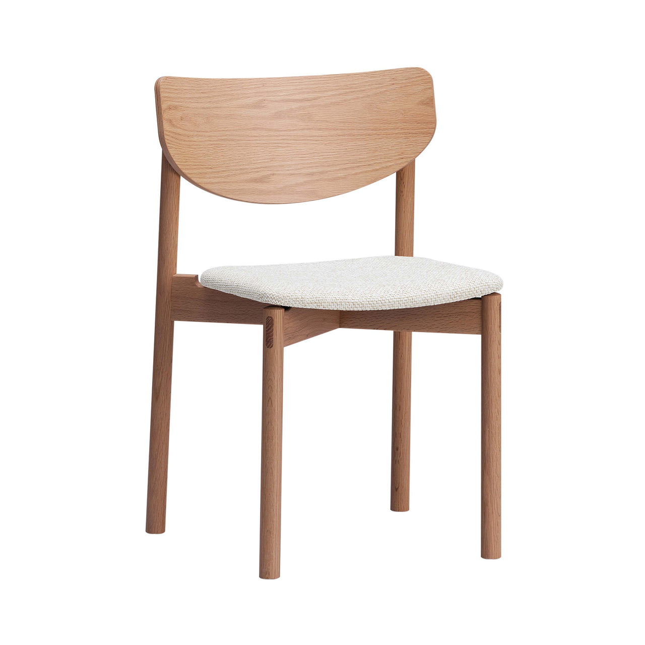 Hane Chair: Seat Upholstered - Set of 2 + Natural Oak
