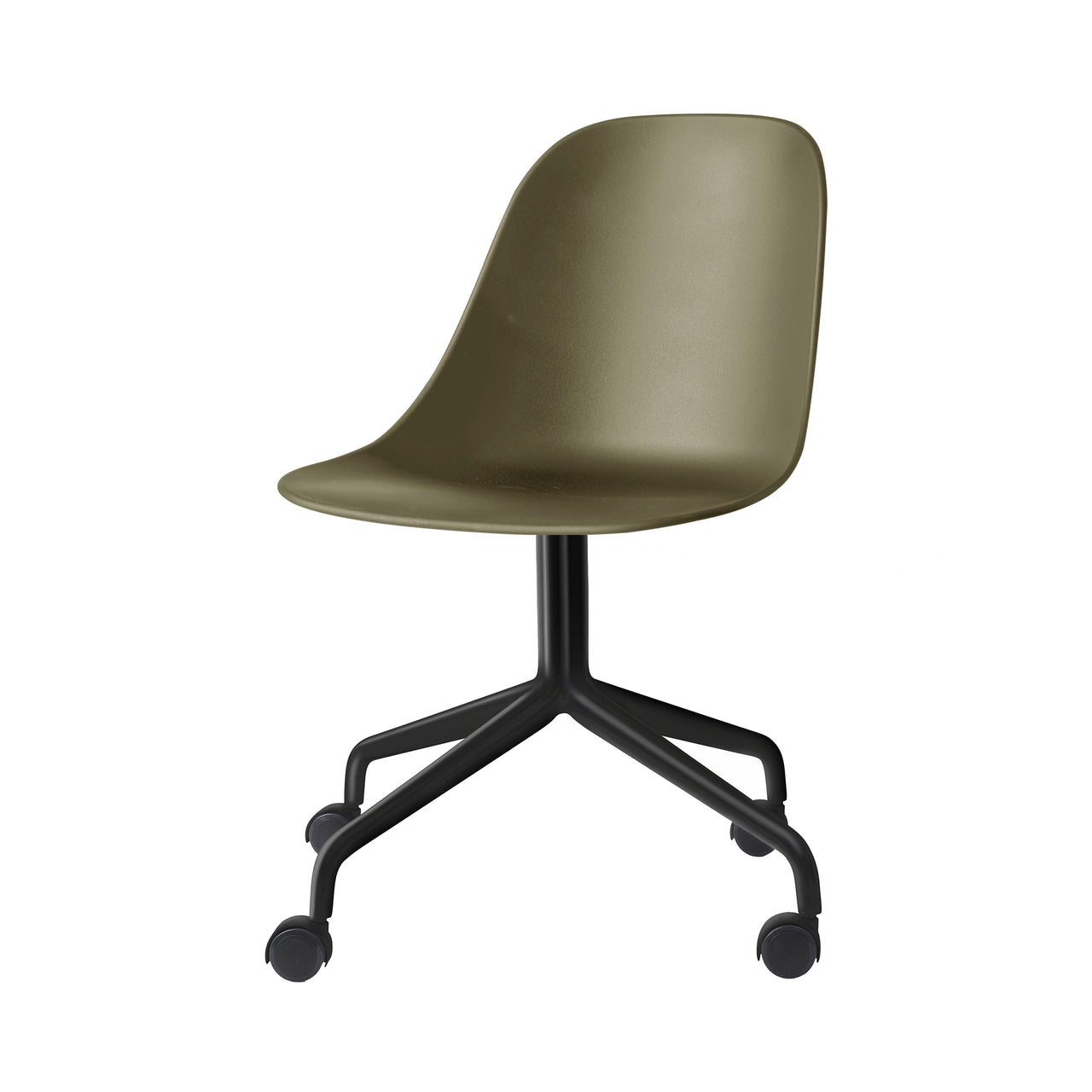 Harbour Side Chair Star Base with Casters: Olive