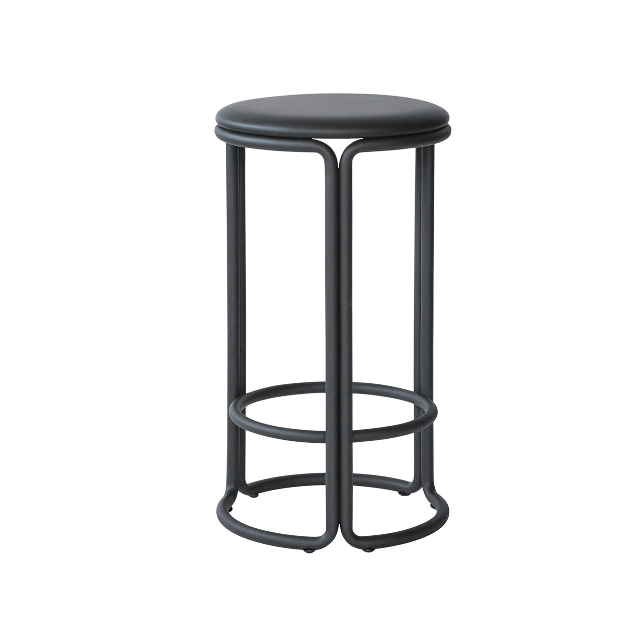 Hardie Bar + Counter Stool: Upholstered + Counter + Black