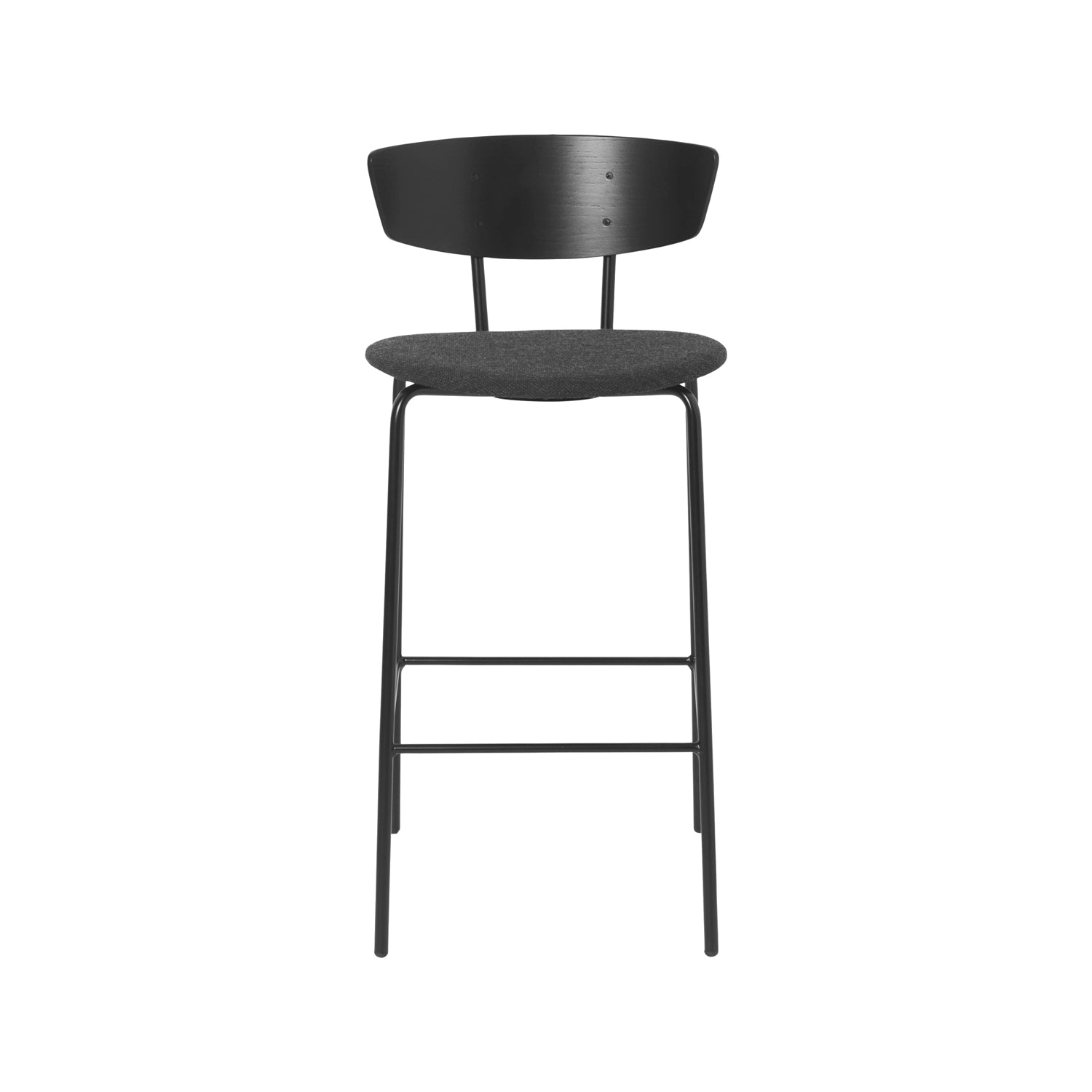 Herman Bar + Counter Chair: Upholstered + Counter + Black