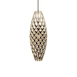 Hinaki Pendant Light: Medium + Bamboo + Black + Black