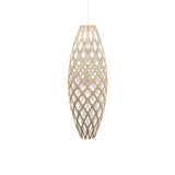 Hinaki Pendant Light: Medium + Bamboo + White + White