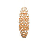 Hinaki Pendant Light: Medium + Bamboo + Orange + White