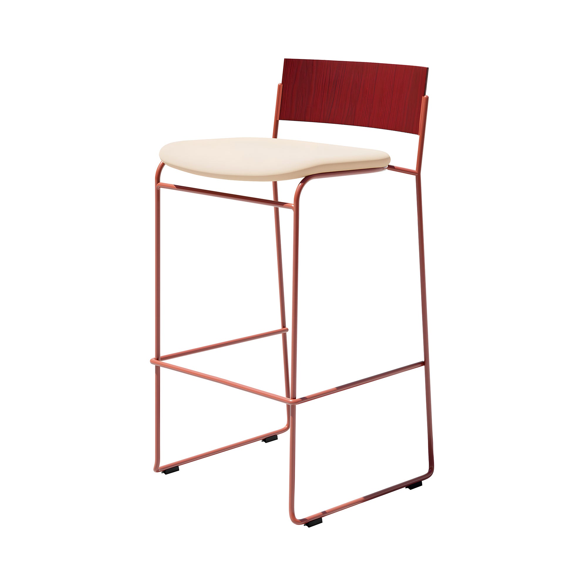Hinoki Bar + Counter Stool: Bar + Terracotta