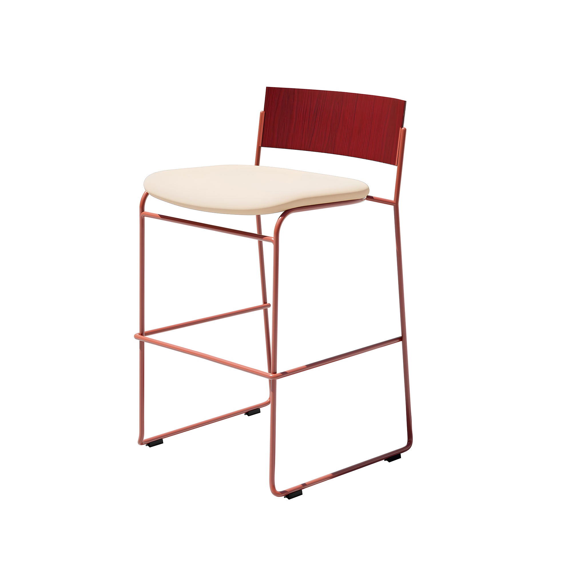 Hinoki Bar + Counter Stool: Counter + Terracotta