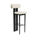 Hippo Bar + Counter Chair: Full Upholstered + Bar + Black Oak