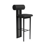 Hippo Bar + Counter Chair: Full Upholstered + Bar + Black Oak
