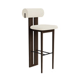 Hippo Bar + Counter Chair: Full Upholstered + Bar + Dark Smoked Oak
