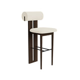 Hippo Bar + Counter Chair: Full Upholstered + Counter + Dark Smoked Oak