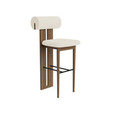 Hippo Bar + Counter Chair: Full Upholstered + Counter + Light Smoked Oak