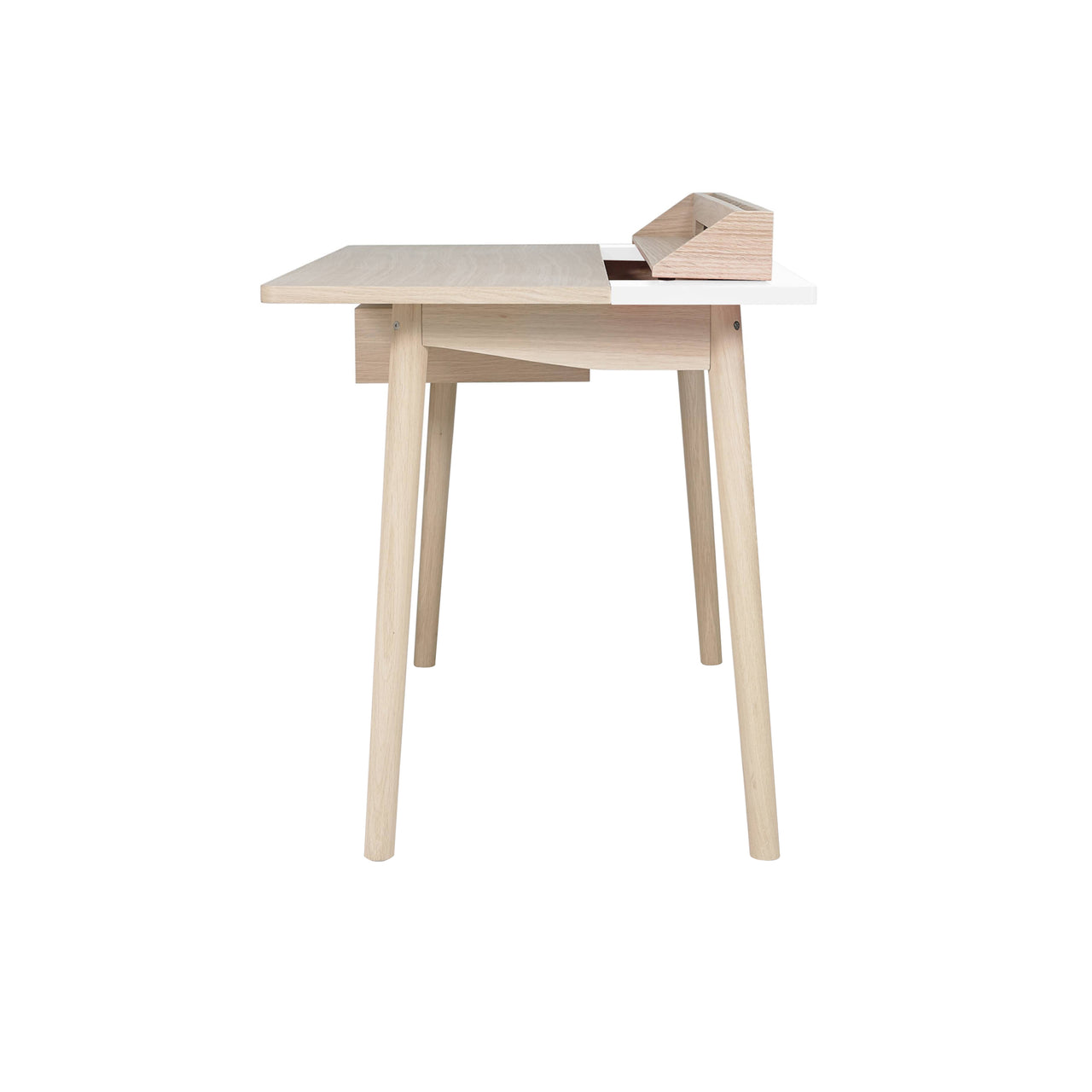 Honoré Desk: Natural Oak + White