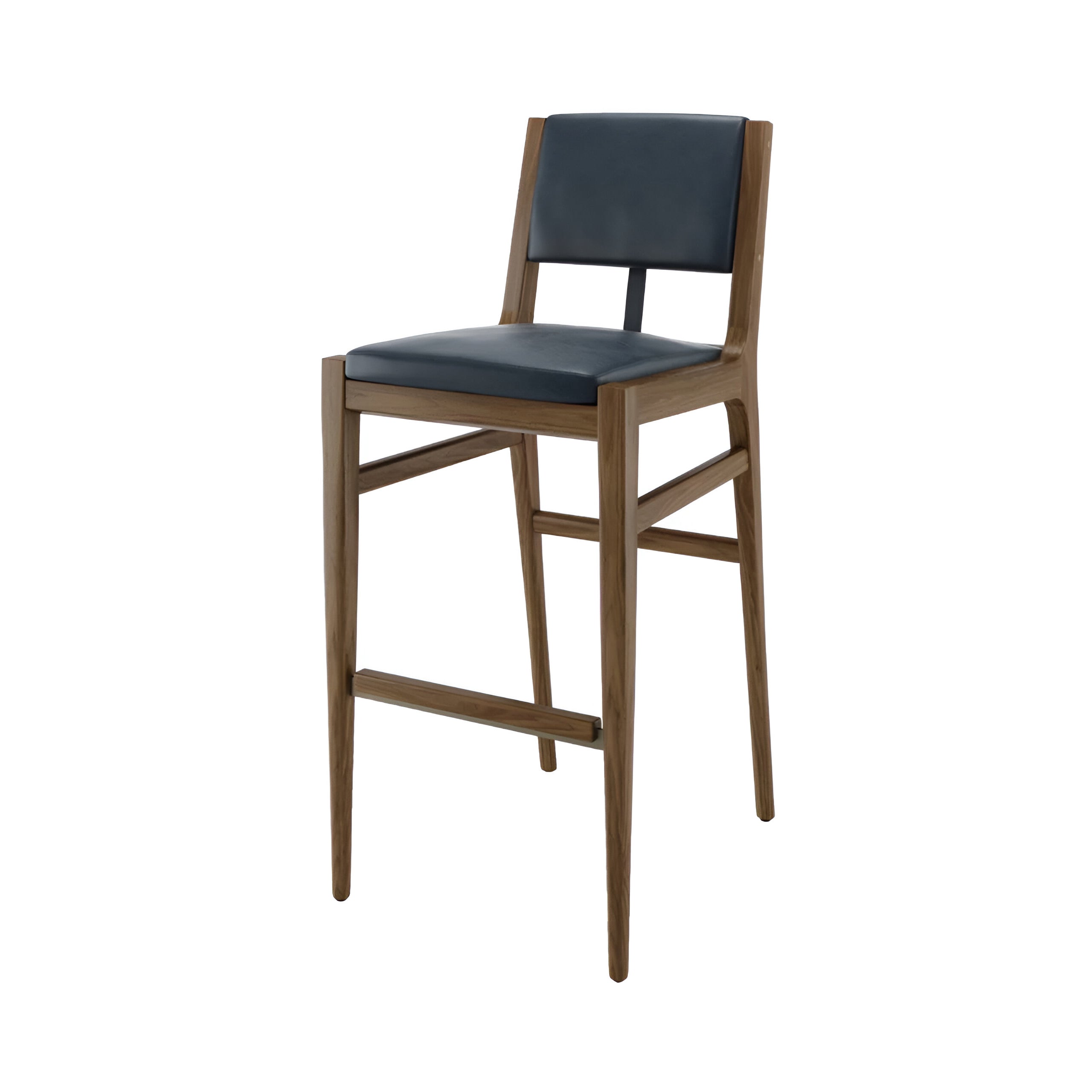 Hugo Bar Stool: Natural Walnut
