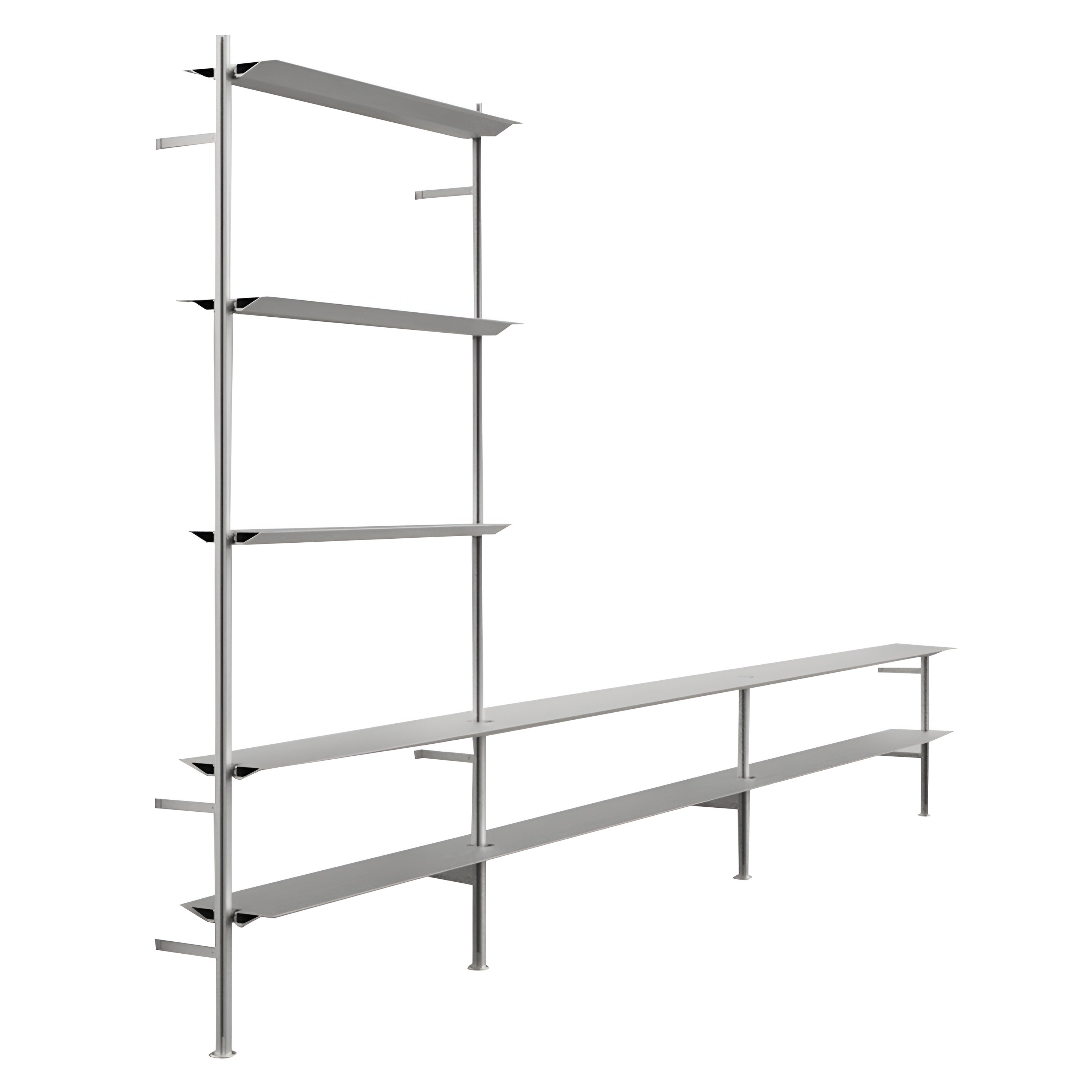 Hypostila Shelf System: Silver + Configuration 5