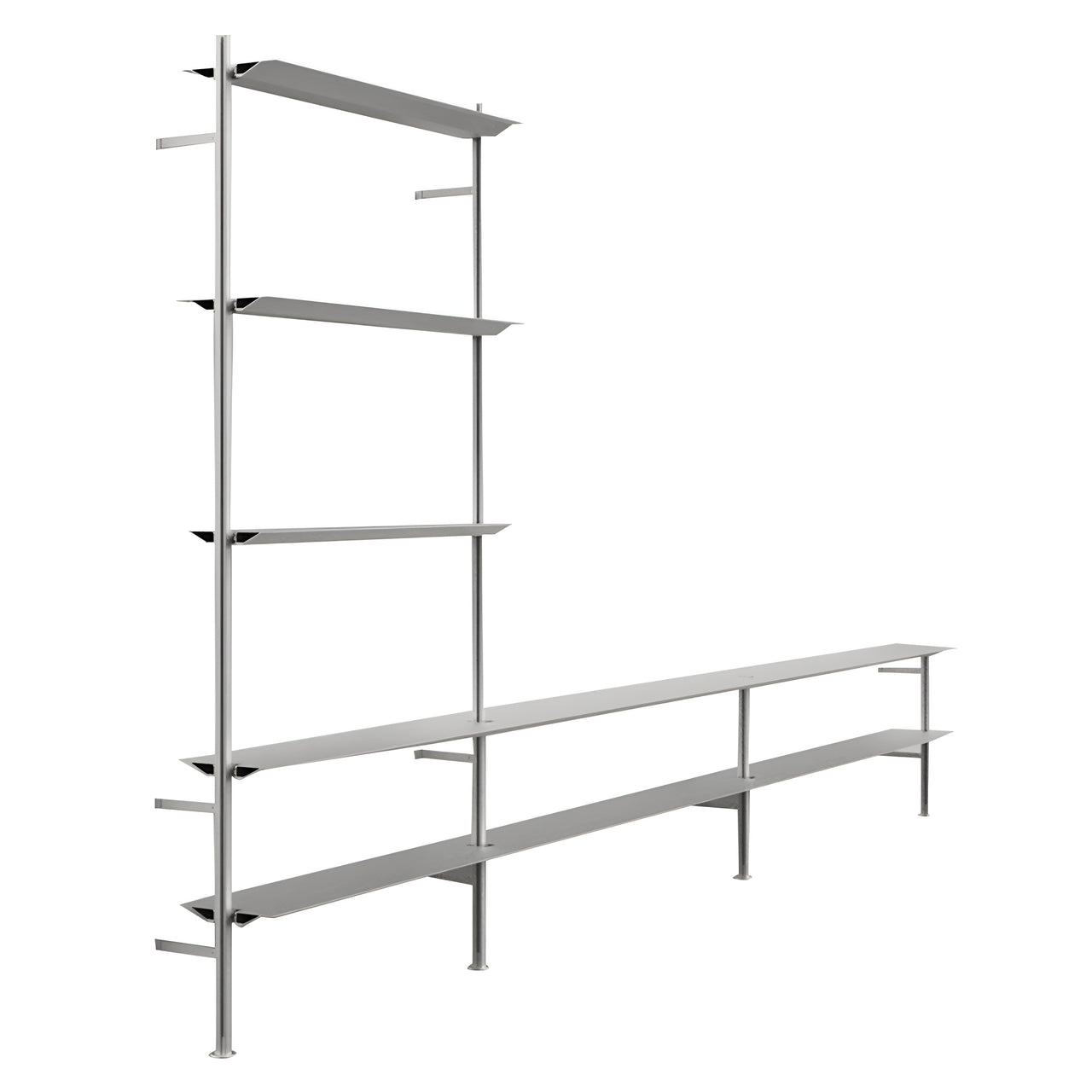 Hypostila Shelf System: Silver + Configuration 5