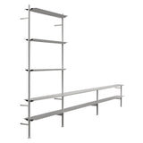 Hypostila Shelf System: Silver + Configuration 5