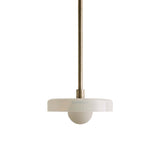 Disc Pendant: Small + Opaline + Pewter