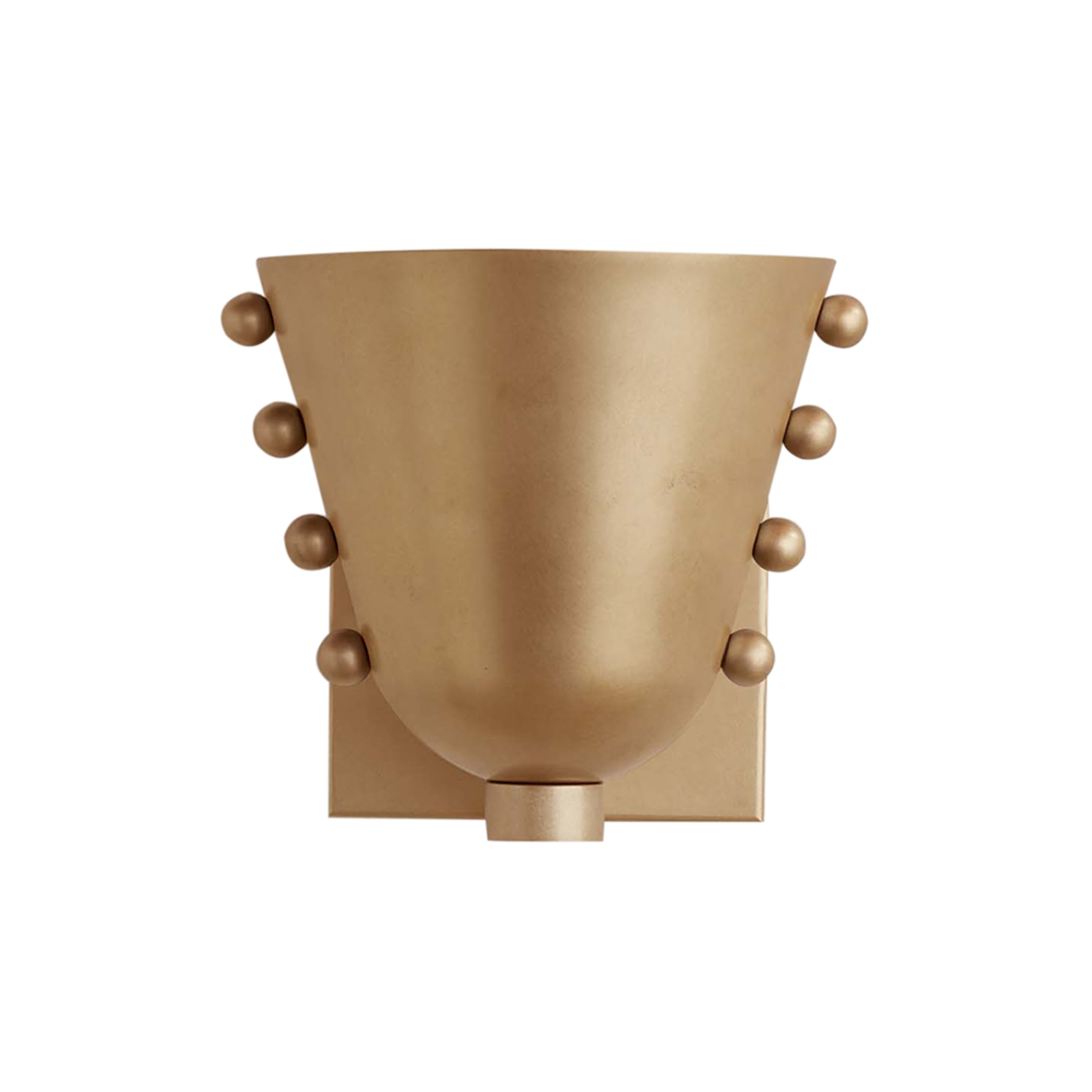 Brass Gemma Sconce: Small + Brass + Brass + Square Backplate