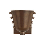 Brass Gemma Sconce: Small + Pewter + Patina Brass + Square Backplate