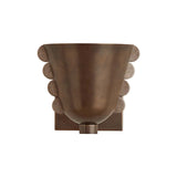 Brass Calla Sconce: Small + Pewter + Patina Brass + Square Backplate
