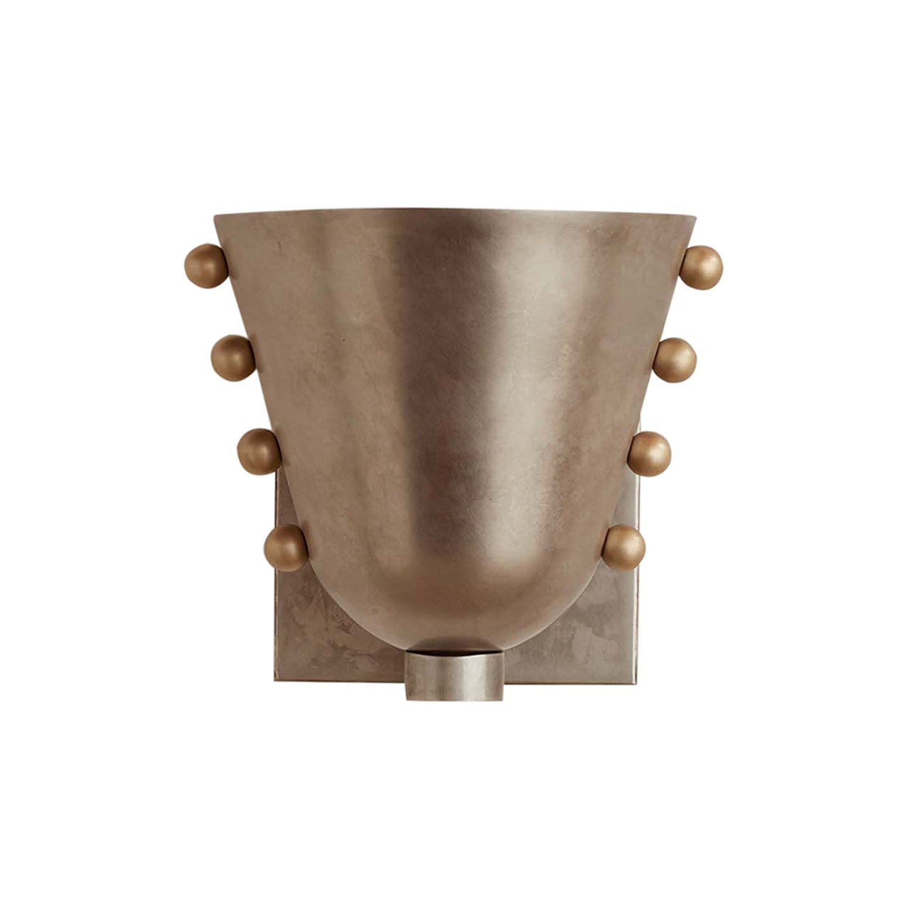 Brass Gemma Sconce: Small + Brass + Pewter + Square Backplate