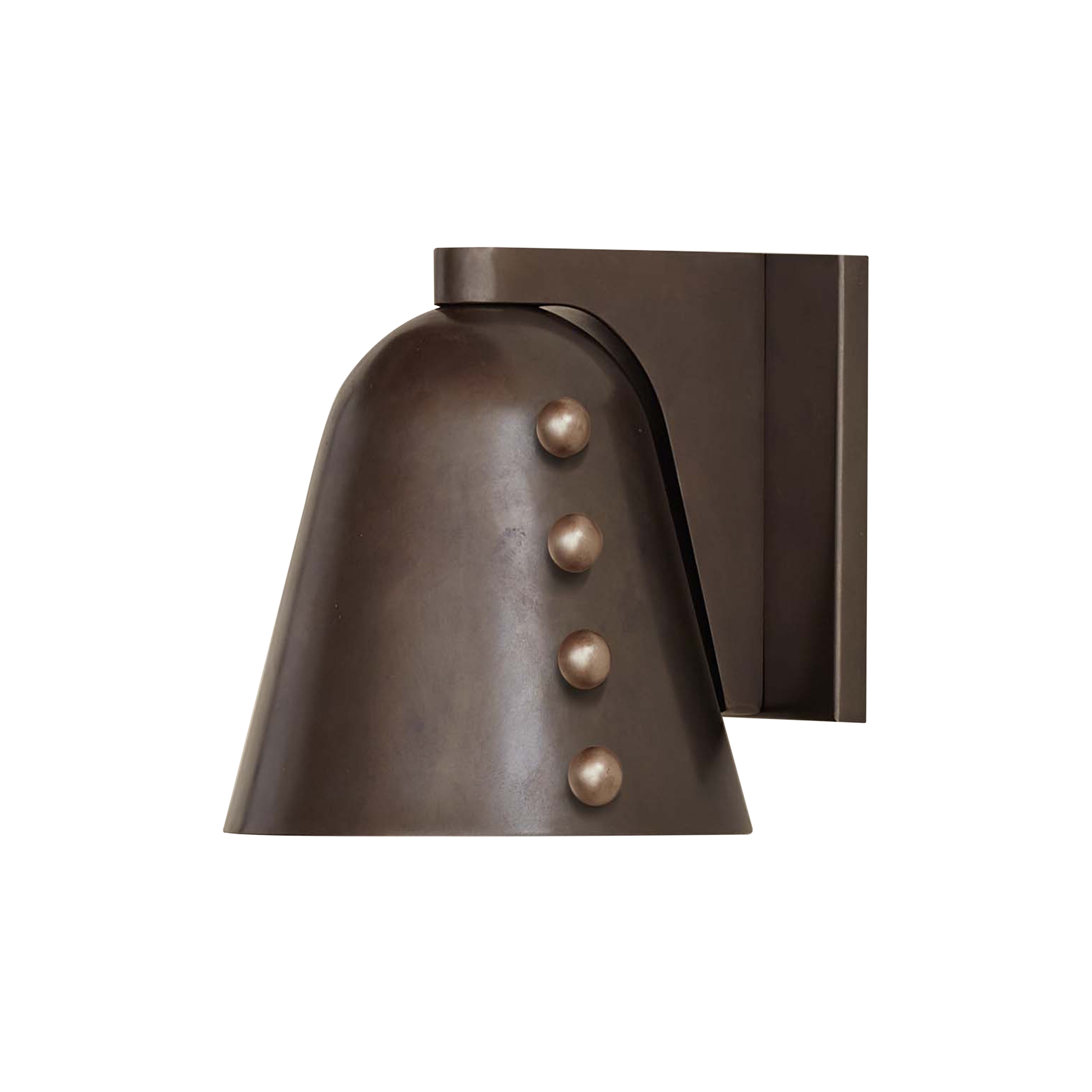 Brass Gemma Sconce: Small + Pewter + Blackened Brass + Square Backplate