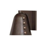 Brass Gemma Sconce: Small + Pewter + Blackened Brass + Square Backplate