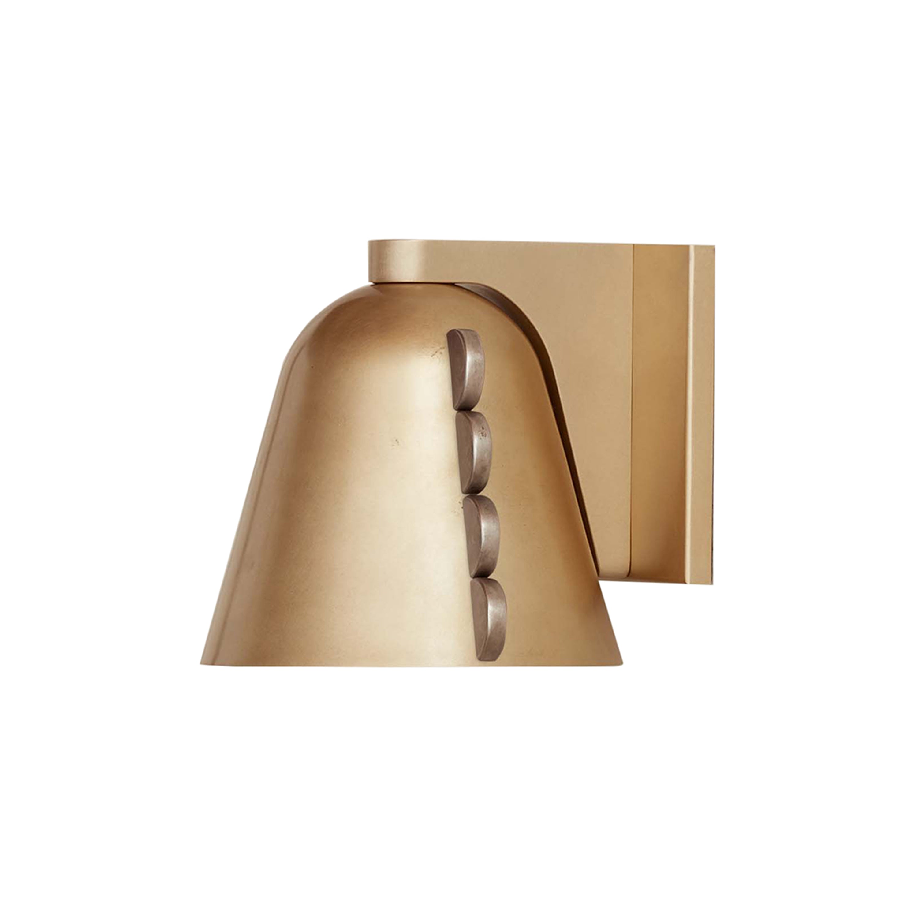Brass Calla Sconce: Small + Pewter + Brass + Square Backplate