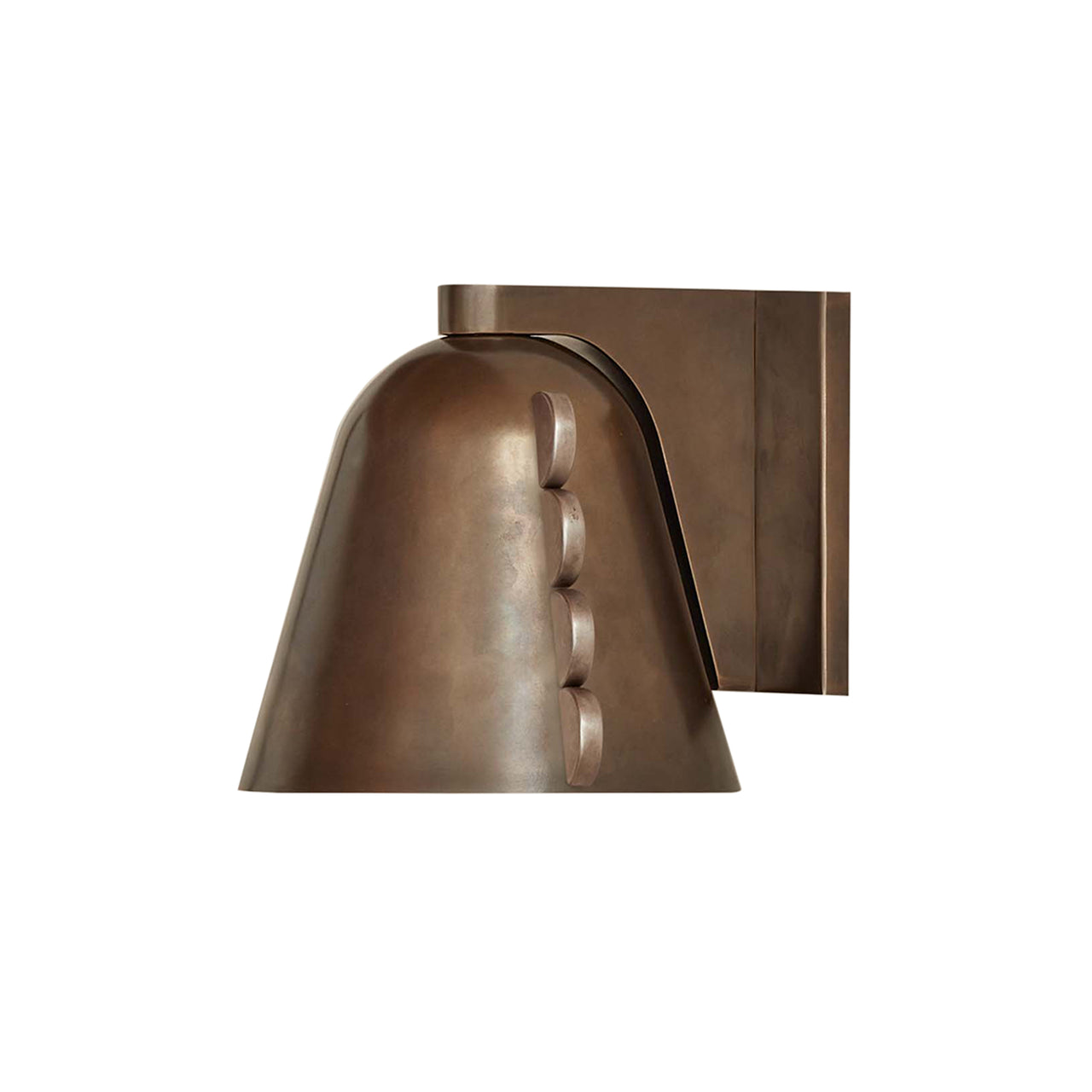 Brass Calla Sconce: Small + Pewter + Patina Brass + Square Backplate